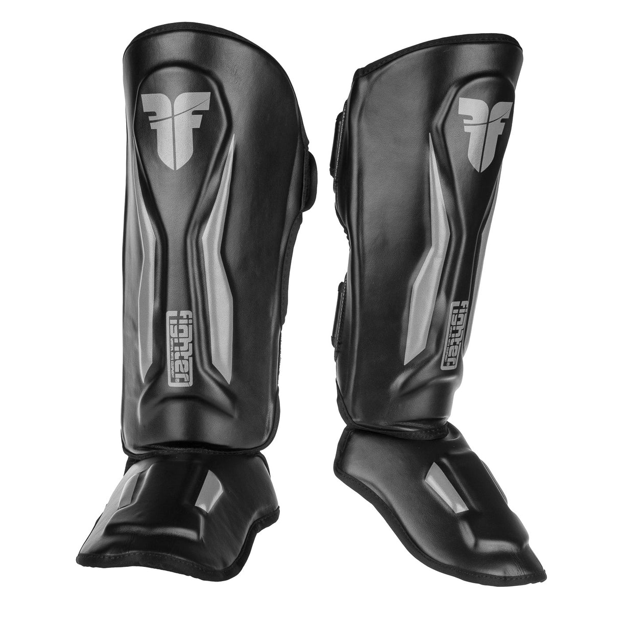 Fighter Shinguards Thai Ergo - black/gray, FSG-004BG