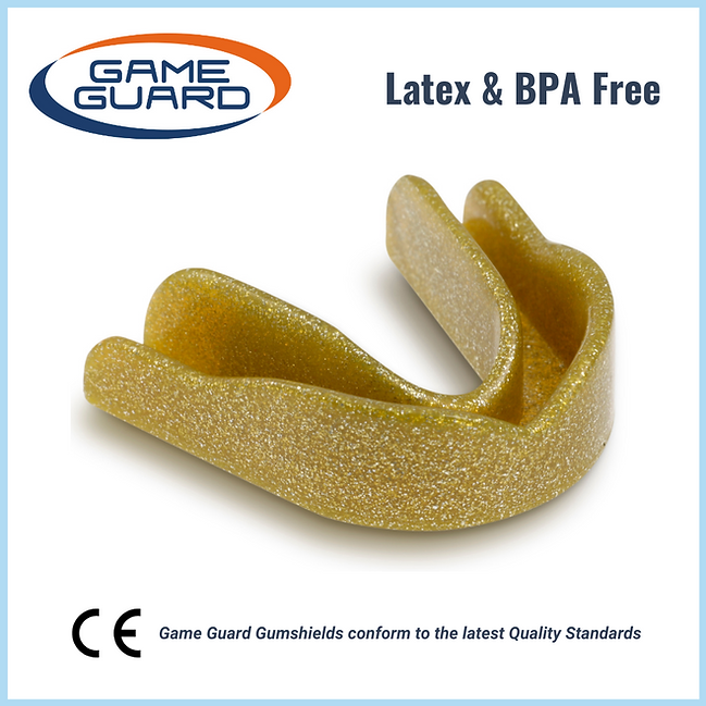 Youth Game Guard Gumshields Sparkle - gold