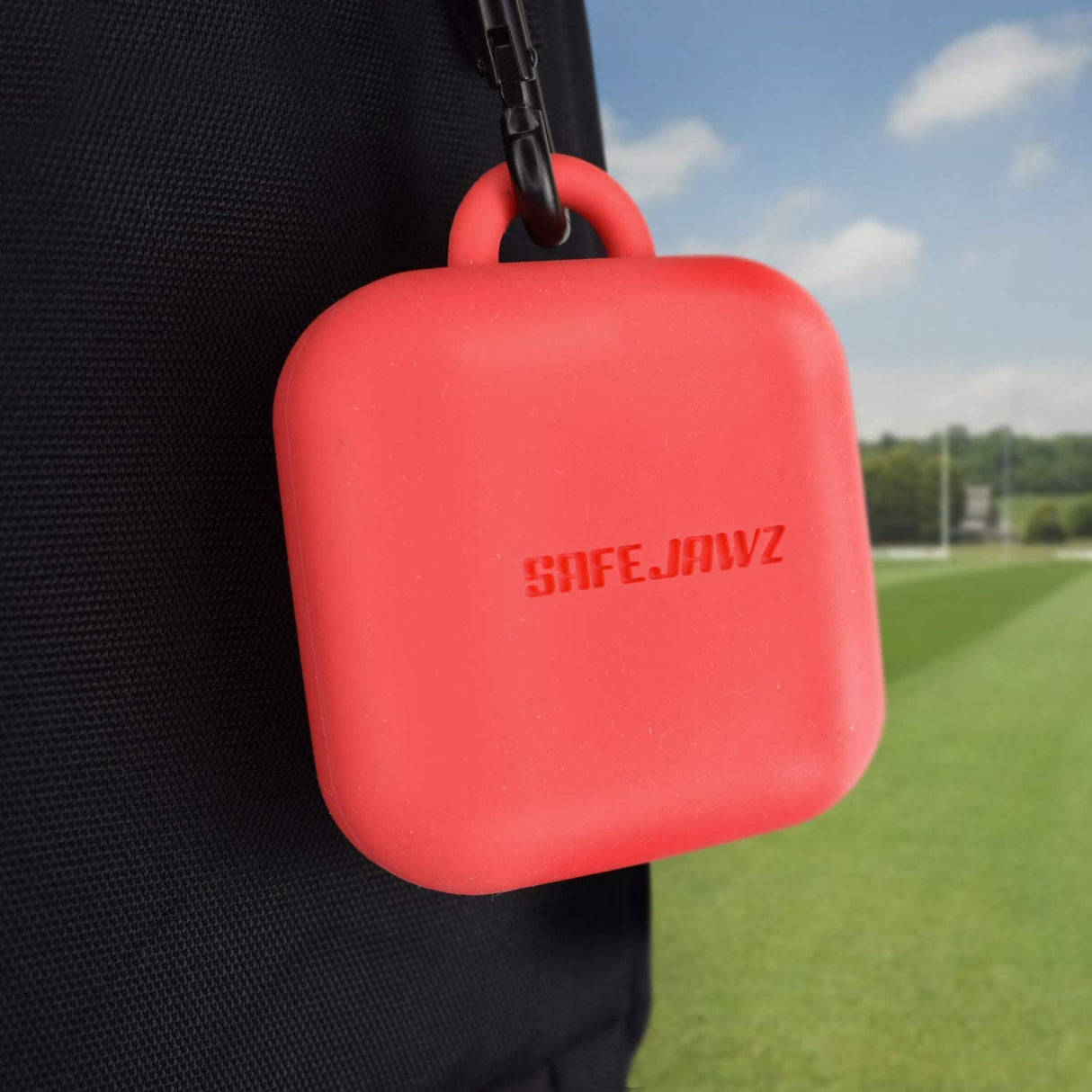 Case de silicona premium Safejawz para protector bucal - rojo