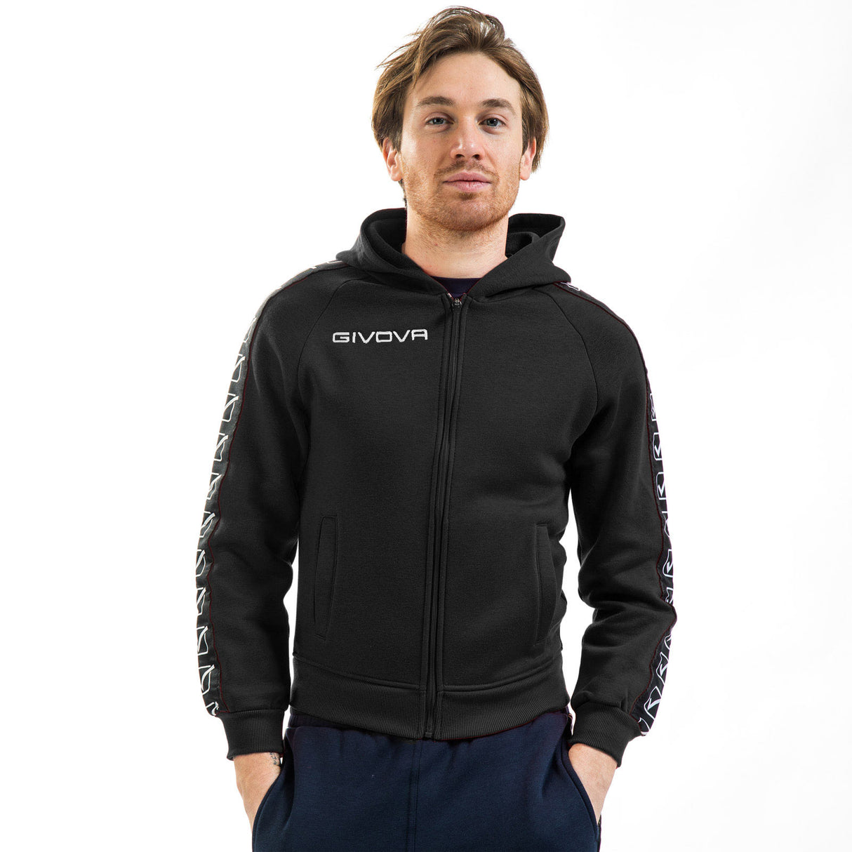 Givova Band Line Sweat à capuche - noir, BA10BLK