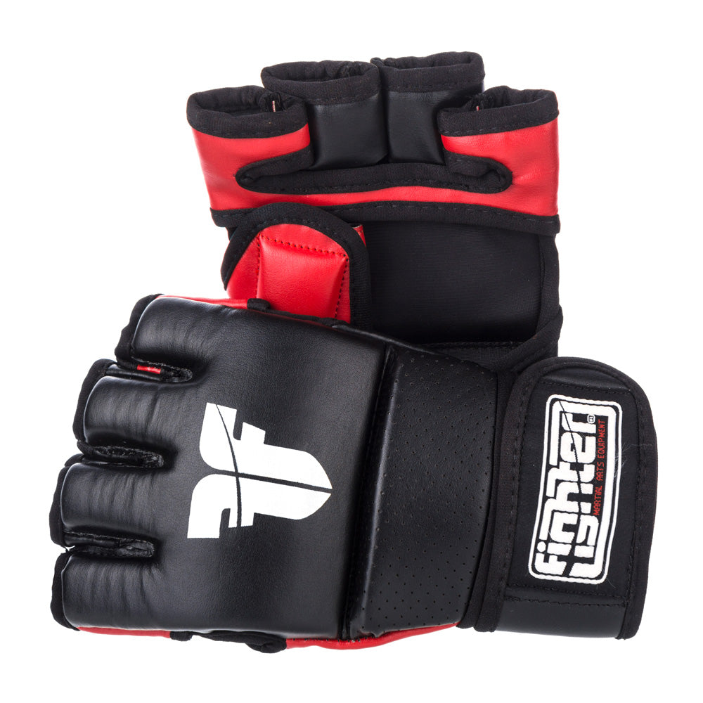 Gants Fighter MMA - noir/rouge, FMG01