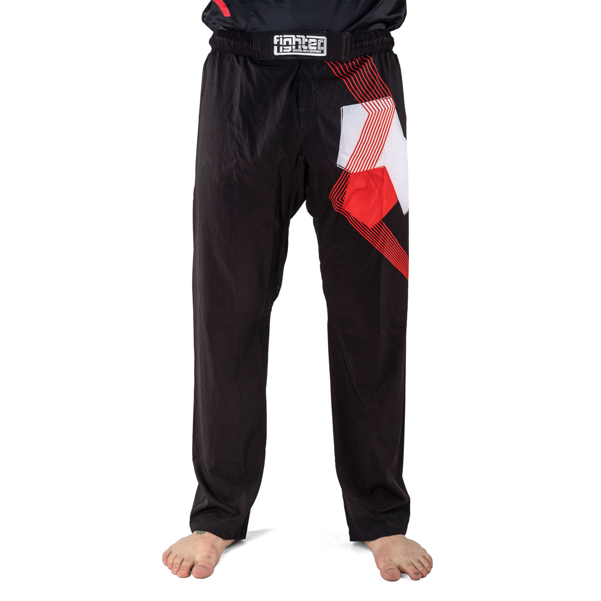 Fighter-Hose – FIGHT – schwarz/rot, FF-P002BRW