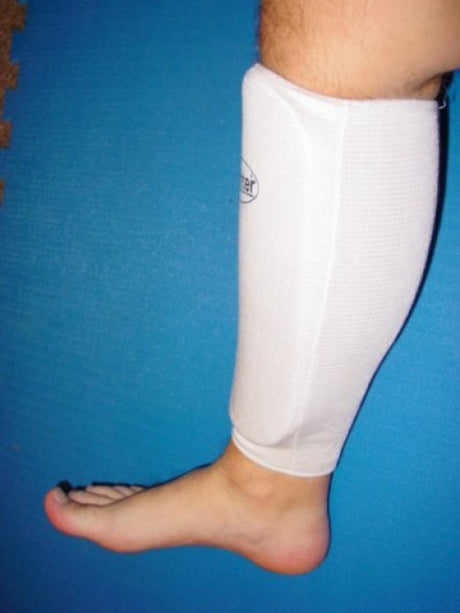 Fighter Shin Guards elástico - Blanco, JE1400