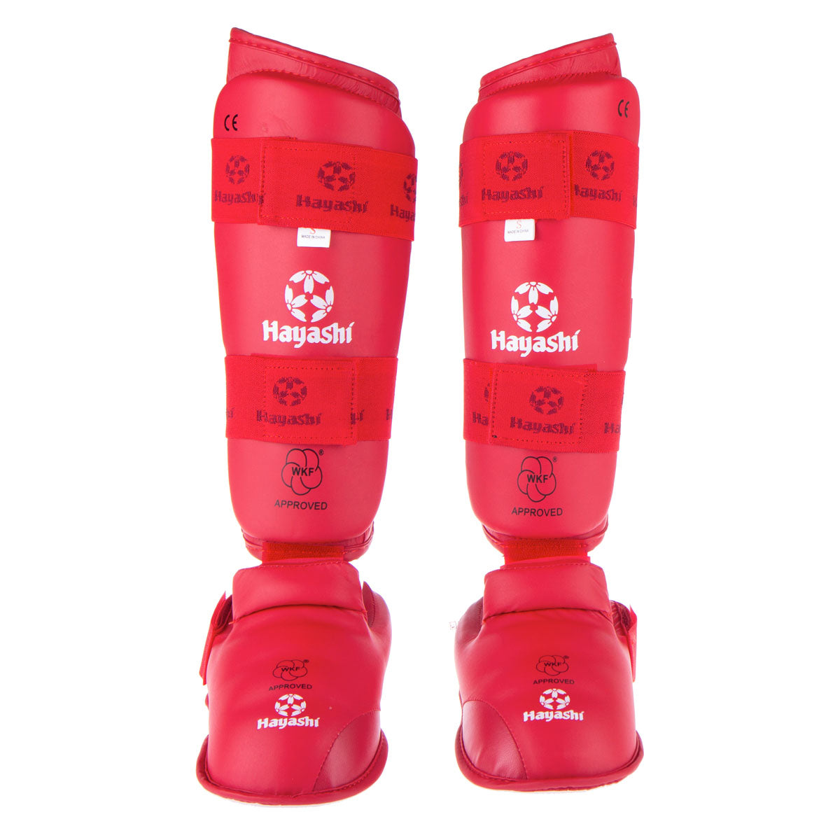 Karate Kickprotector - Instep y Shin WKF - Red, 343-4n