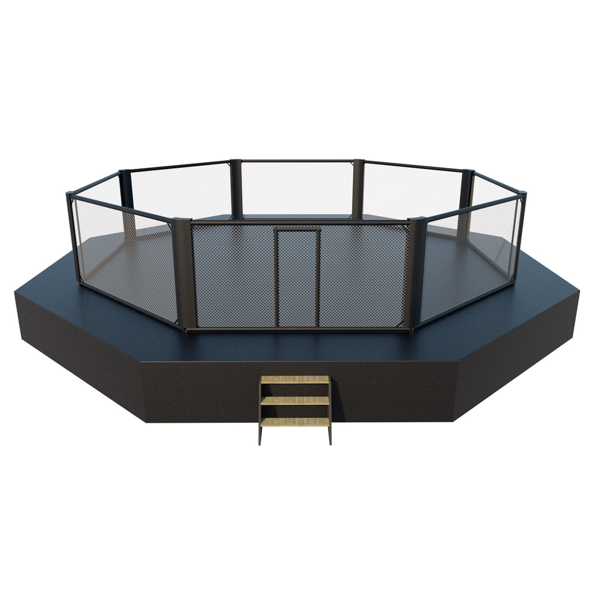 MMA -Wettbewerb Cage 7x7m + Bürgersteig 1m - Schwarz, 7v1002dch
