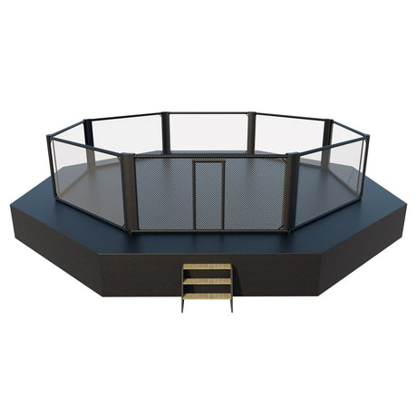 MMA -Wettbewerb Cage 7x7m + Bürgersteig 1m - Schwarz, 7v1002dch