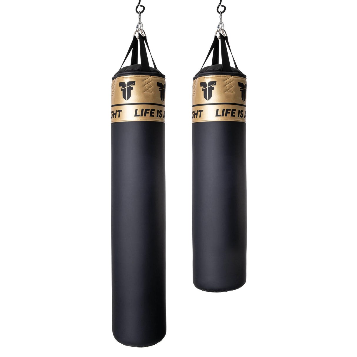 Fighter Boxing Bag Fitness 120 A 150 cm, negro/dorado