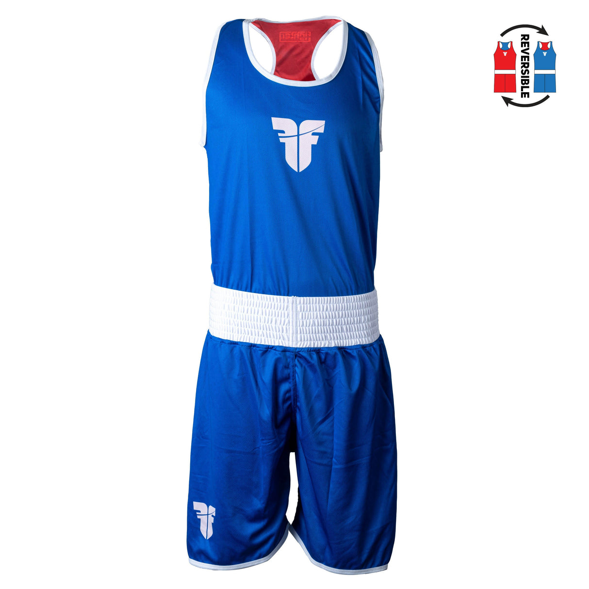 Fighter-Box-Trikot und Shorts, doppelseitig, SET, RBSF-0304