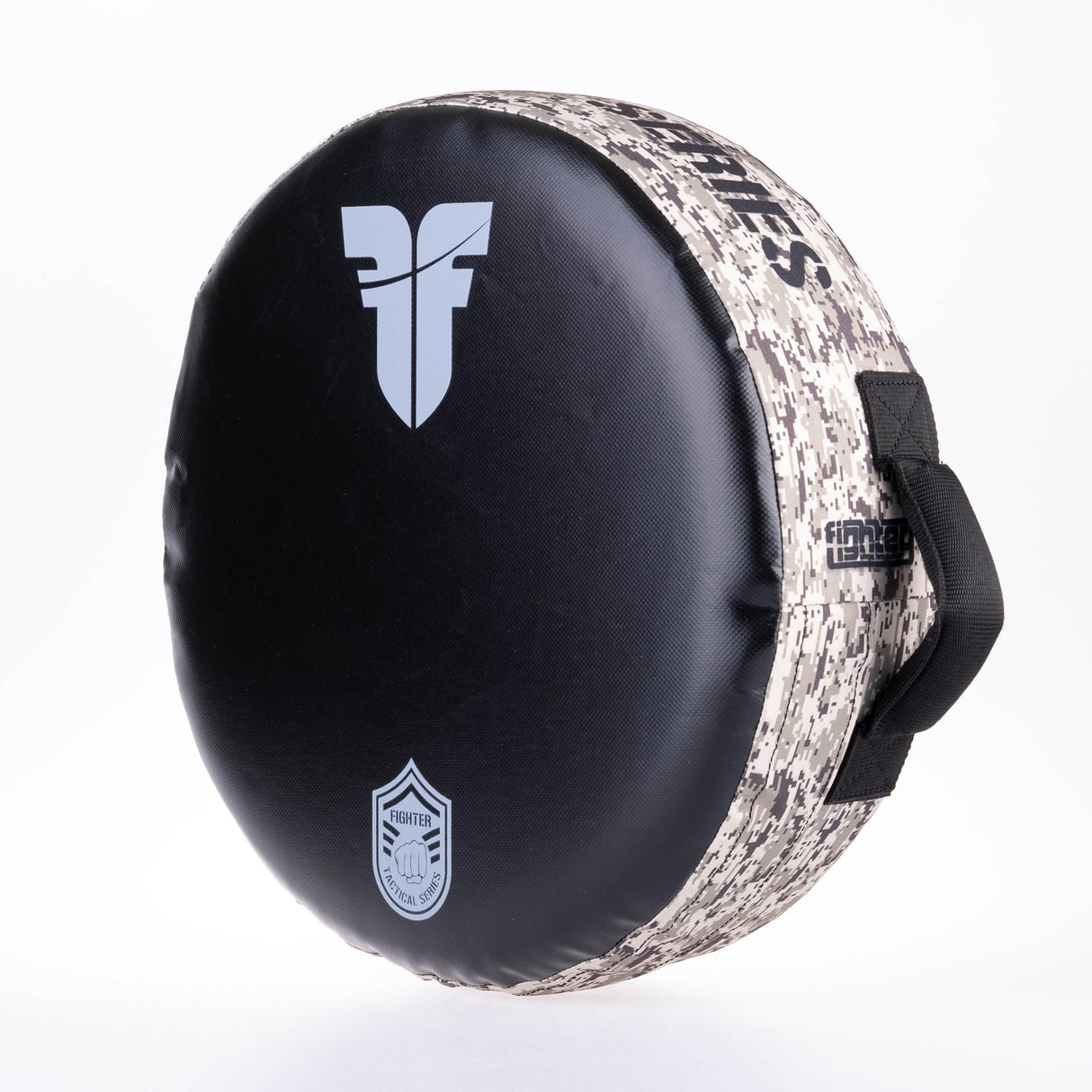 Products Fighter Round Shield - Life Is A Fight - Desert Camo, FKSH-34