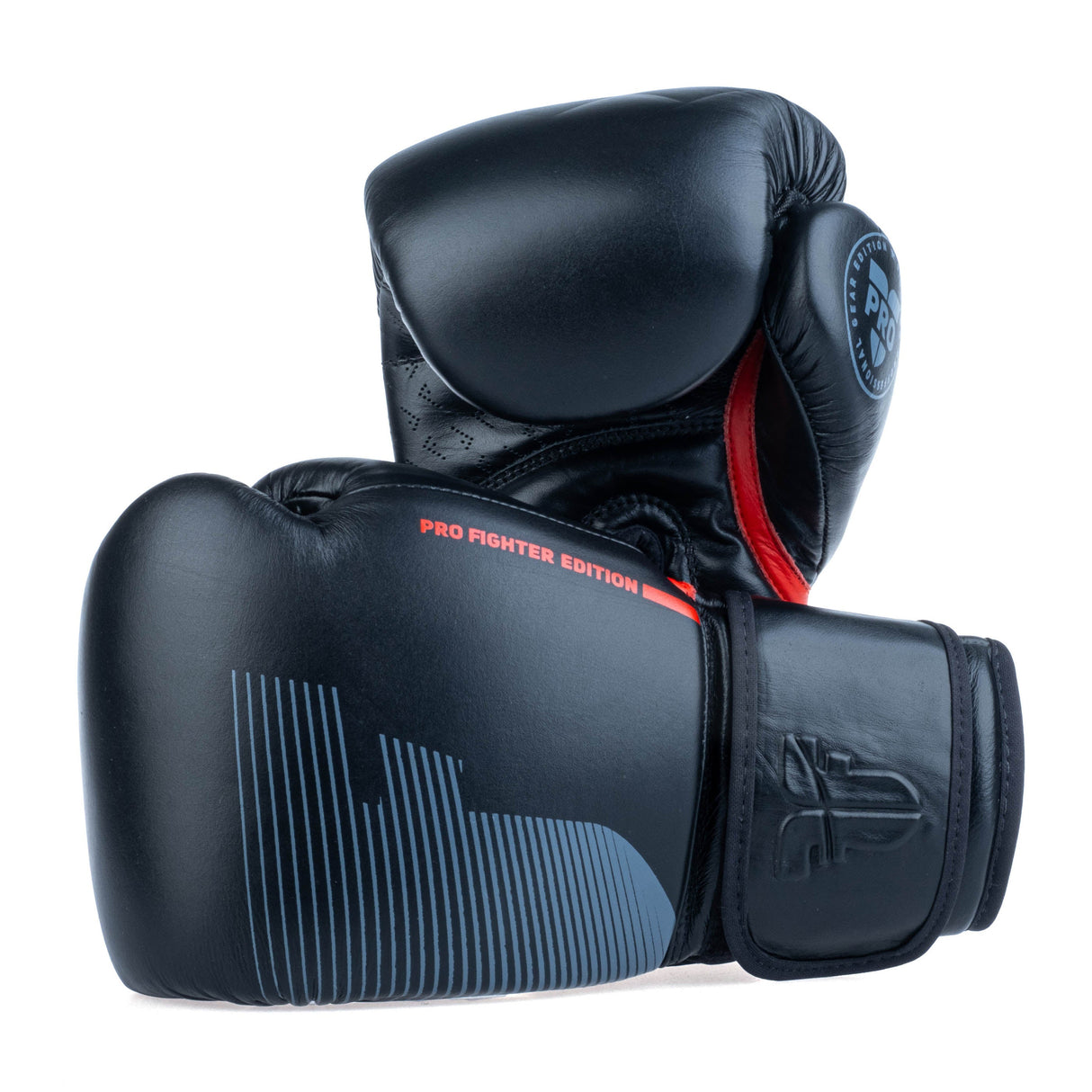 Gants de boxe Fighter Pro - noir, FBG-PRO-002