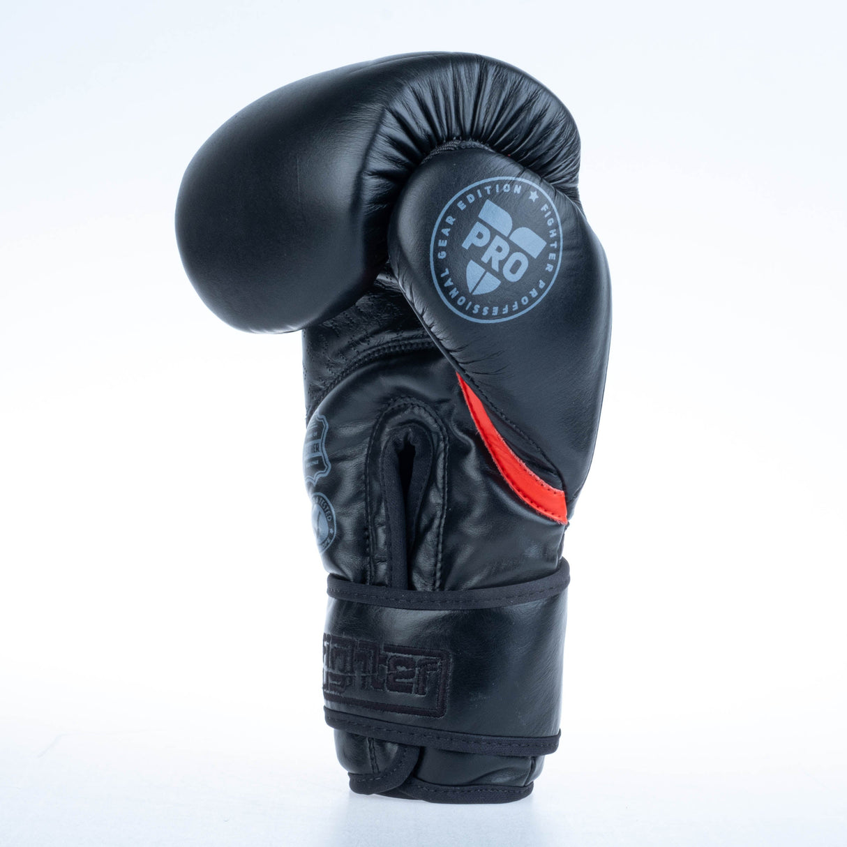 Gants de boxe Fighter Pro - noir, FBG-PRO-002