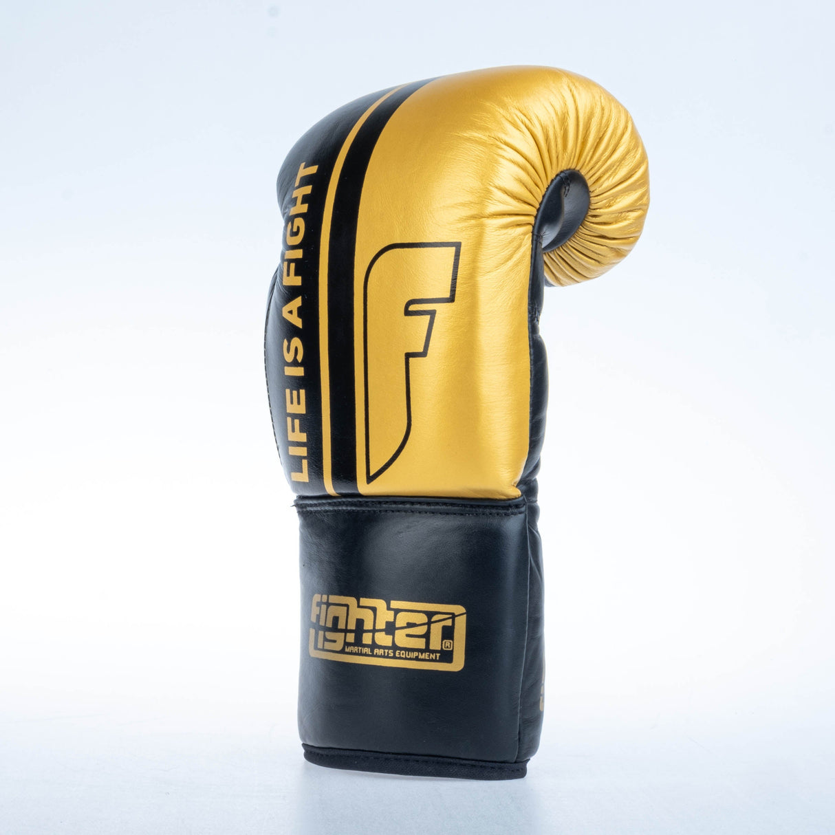 Gants de boxe Fighter Competition - noir/or, FBGF-002GL