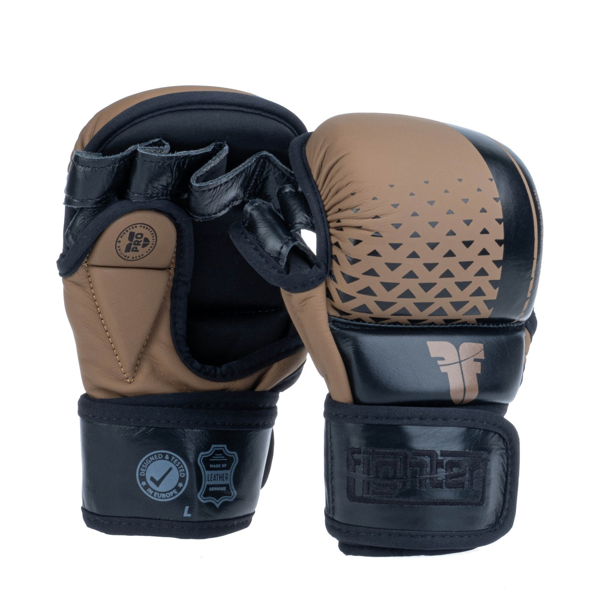Gants Fighter MMA Pro - noir/marron, FMGL-PRO-001