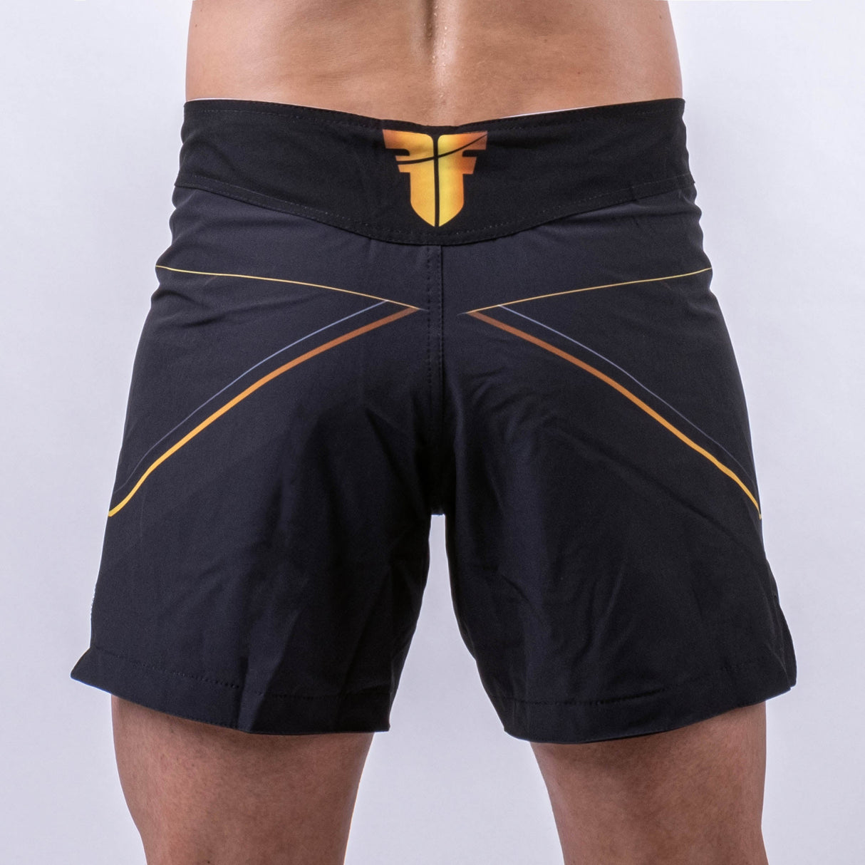 Short Fighter MMA Lines Gold - noir/or, FMMAS-LN-0212