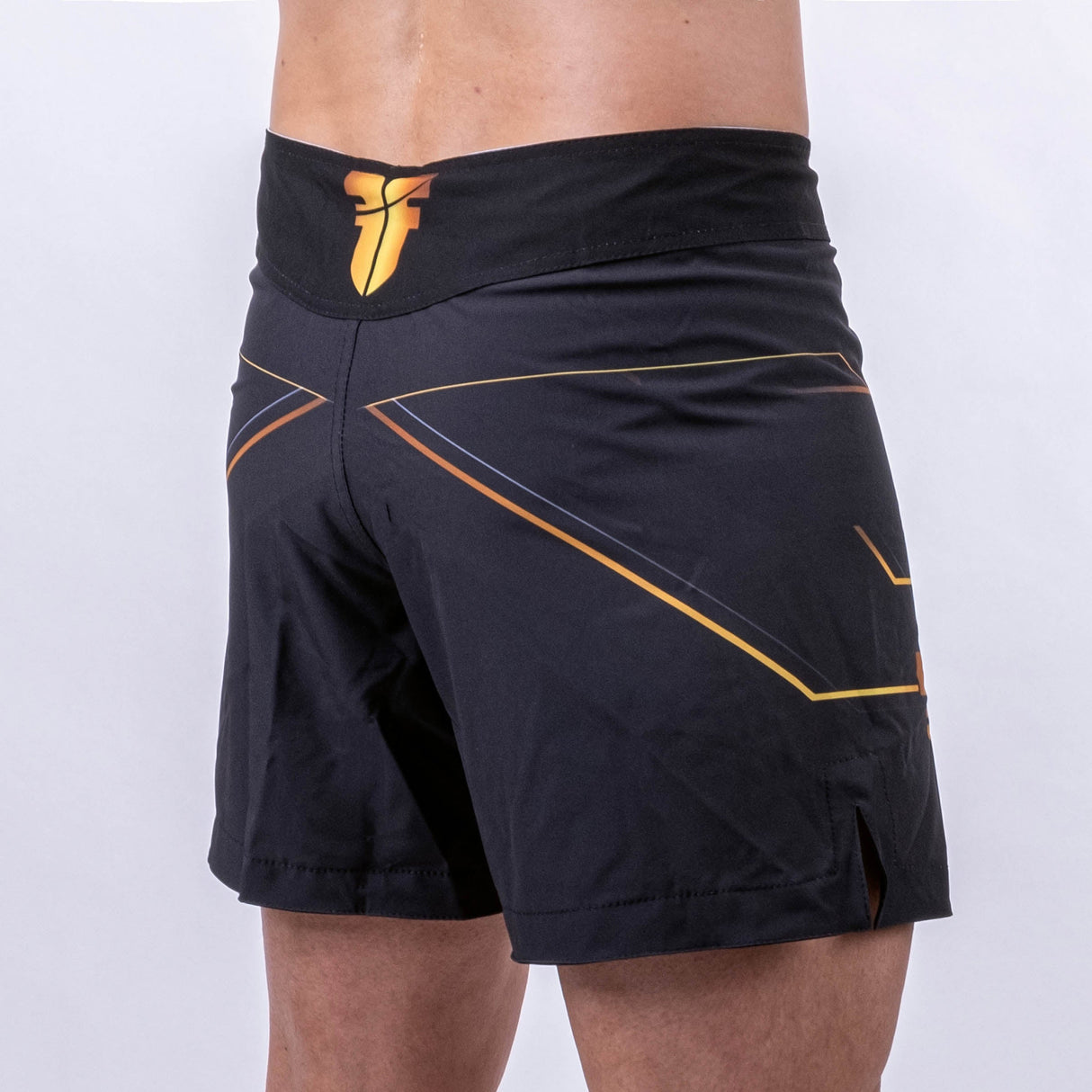Short Fighter MMA Lines Gold - noir/or, FMMAS-LN-0212