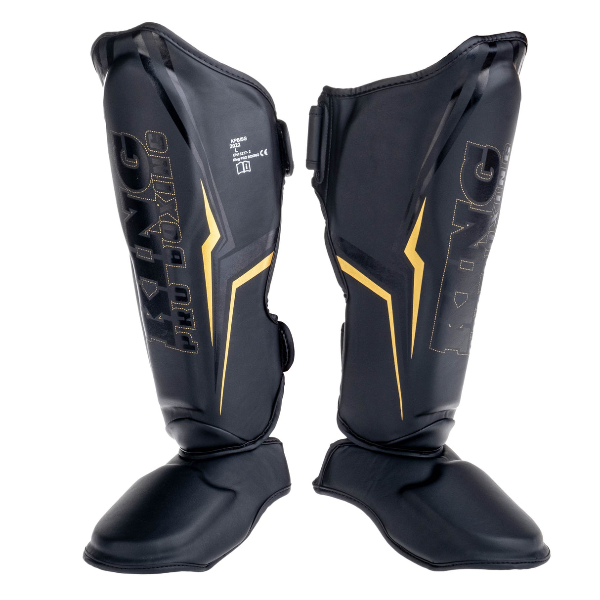 King Pro Boxing Shin Guards THOR - black/gold