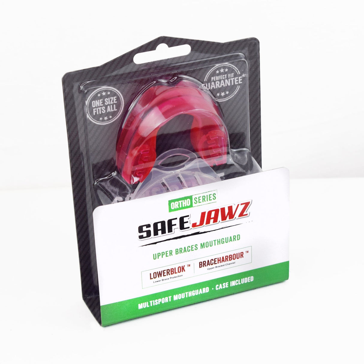 Safejawz Ortho Serie Selbstanpassende Mundschutz für Zahnspangen - Pink