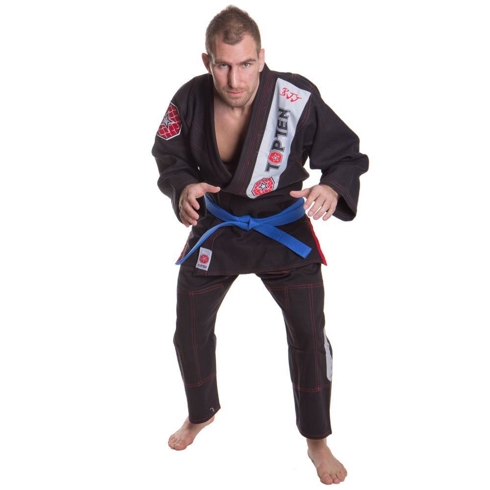 TOP TEN MMA BJJ Uniform – schwarz, 1512-9