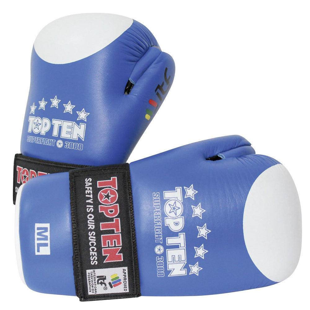 Guantes abiertos Top Ten ITF Superfight 3000 - Azul, 2053-6
