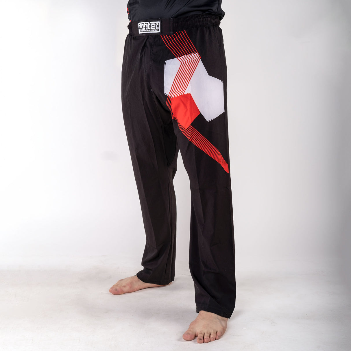 Fighter-Hose – FIGHT – schwarz/rot, FF-P002BRW
