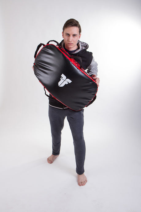 Fighter Reversible Kicking Shield - MULTI GRIP - black/red, FKSH-11