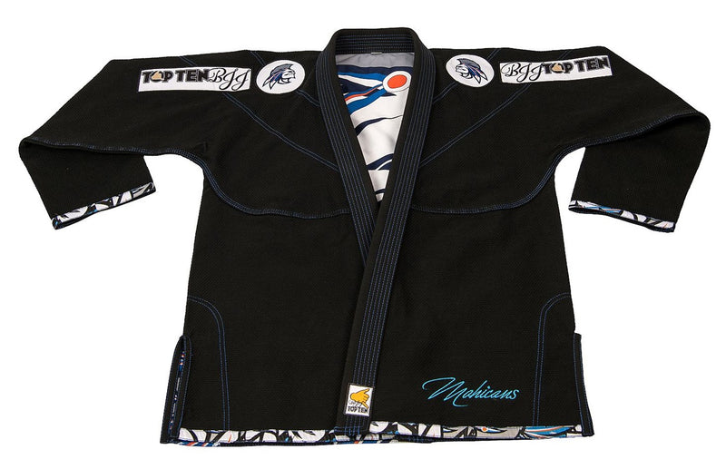 Top Ten Brazilian Jiu Jitsu Uniform Mohicans - Black, 15123-9