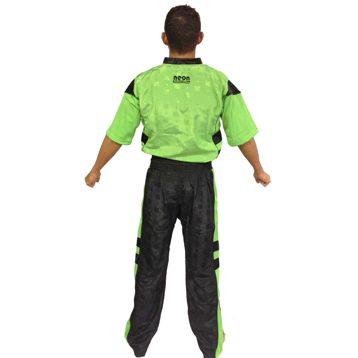 Uniforme de lucha Top Ten PQ Mesh Neon-Neon-Green, 1681-5