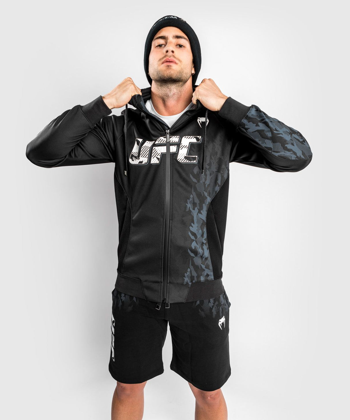 Sweat à capuche zippé Venum UFC Authentic Fight Week - noir