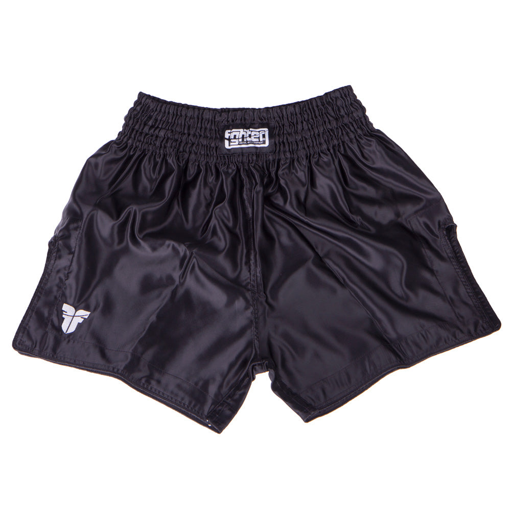 Fighter Thai Trunks Bangkok Plain - black, FP04