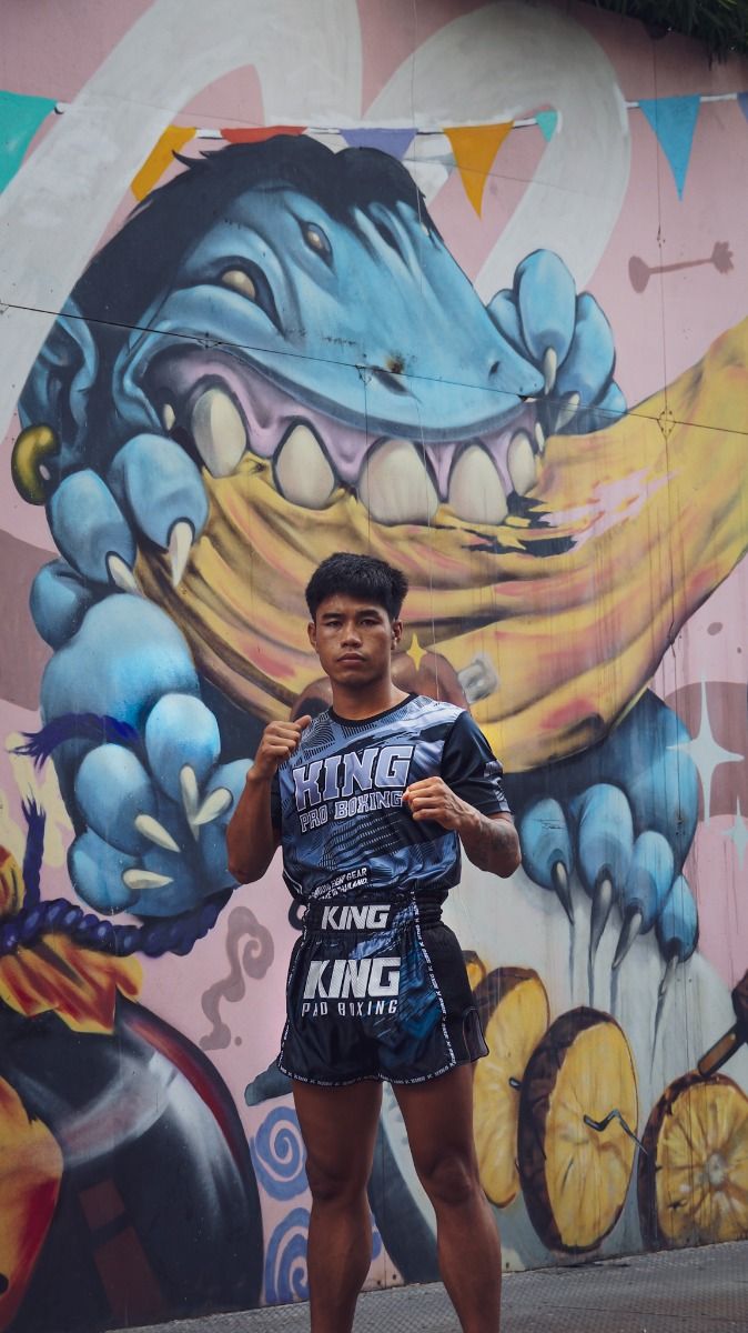 Thai Shorts King Storm 1  - black, KPB STORM 1