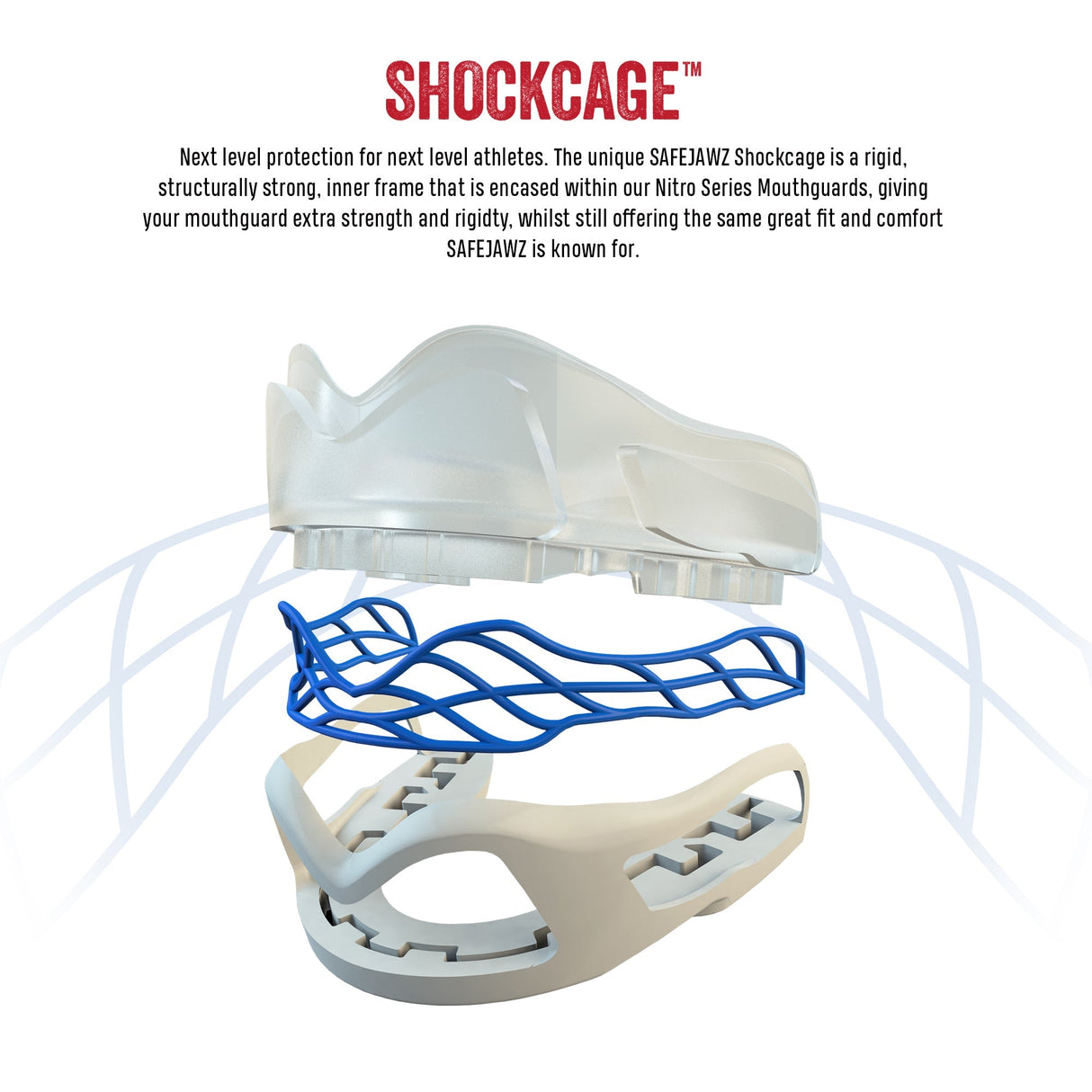 SAFEJAWZ Nitro mouthguard - white/blue