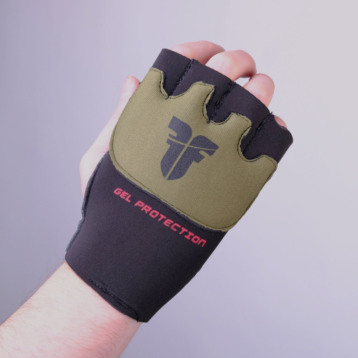 Fighter Strap Gel Hand-Wraps - black/khaki, FGW-001BK