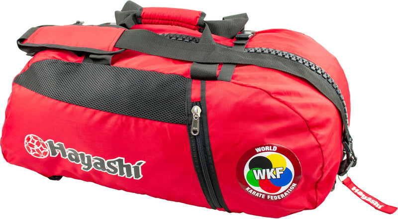 Hayashi WKF Gym Bag / Backpack Combo - red, 8041-40