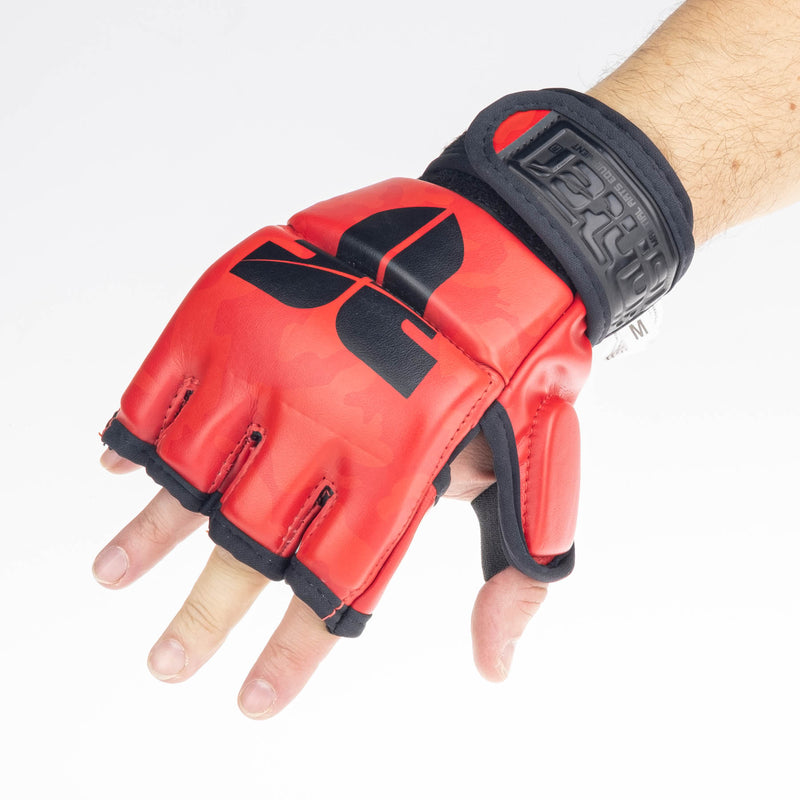 Fighter MMA Gloves Competition - red camo, FMG-002CRD