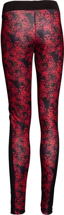 Leggings de las flores de Hayashi - rojo/negro