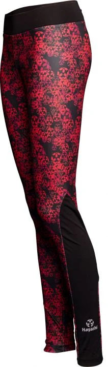 Leggings de las flores de Hayashi - rojo/negro
