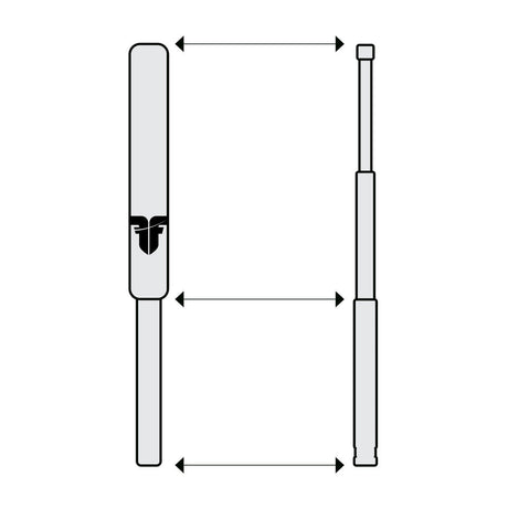 Bâton d'entraînement de combattant - noir