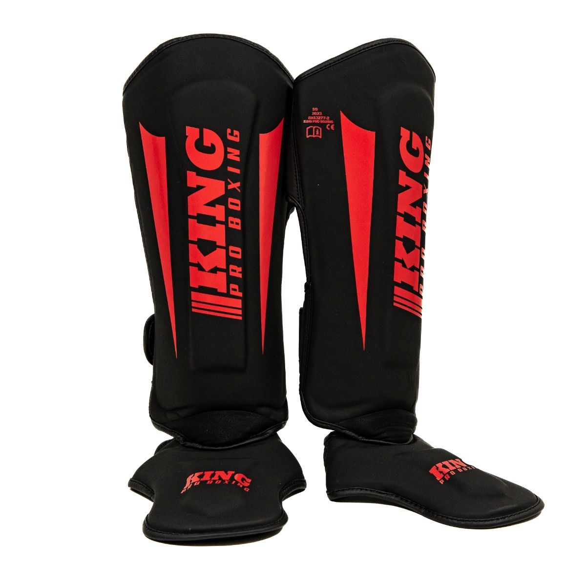 King Pro Protège-tibias de boxe Revo 8 - noir/rouge, KPB/SG REVO 8