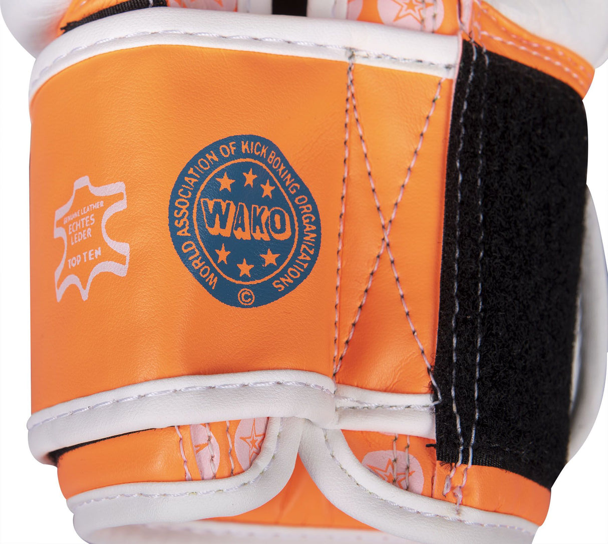 Gants de boxe TOP TEN Fight - blanc/orange, 20661-13