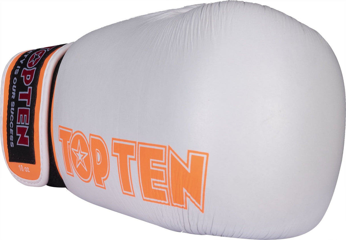 Gants de boxe TOP TEN Fight - blanc/orange, 20661-13