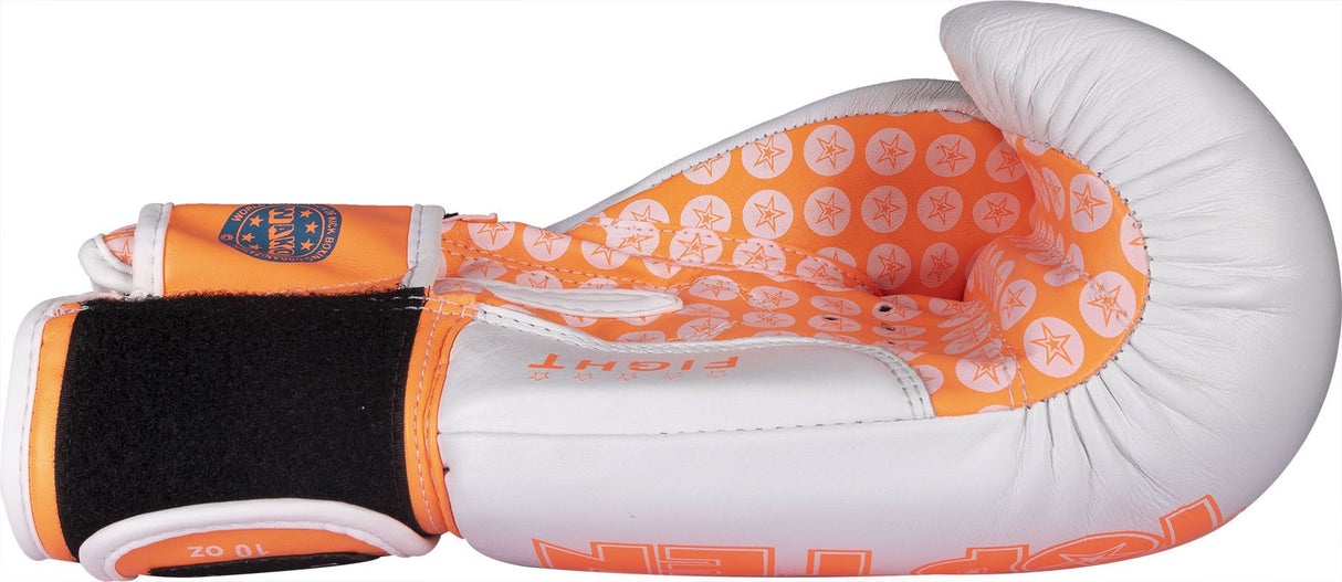 Gants de boxe TOP TEN Fight - blanc/orange, 20661-13