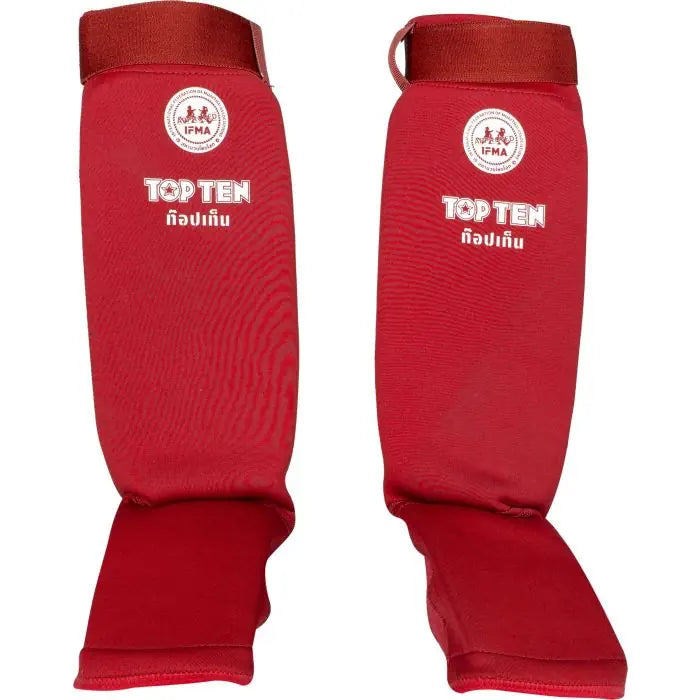 Top Ten IFMA Shin Guards Dae - red