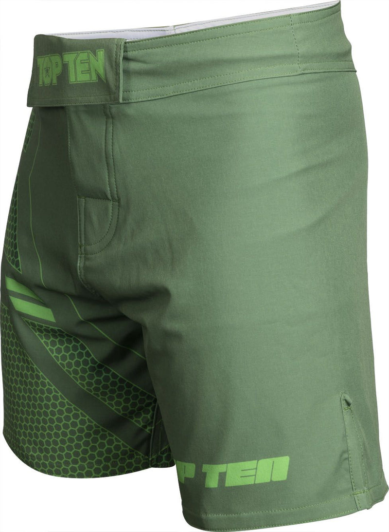 Top Ten MMA shorts COMBat - green