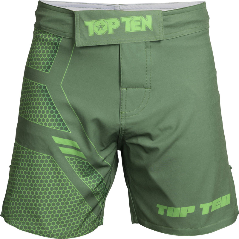 Top Ten MMA shorts COMBat - green