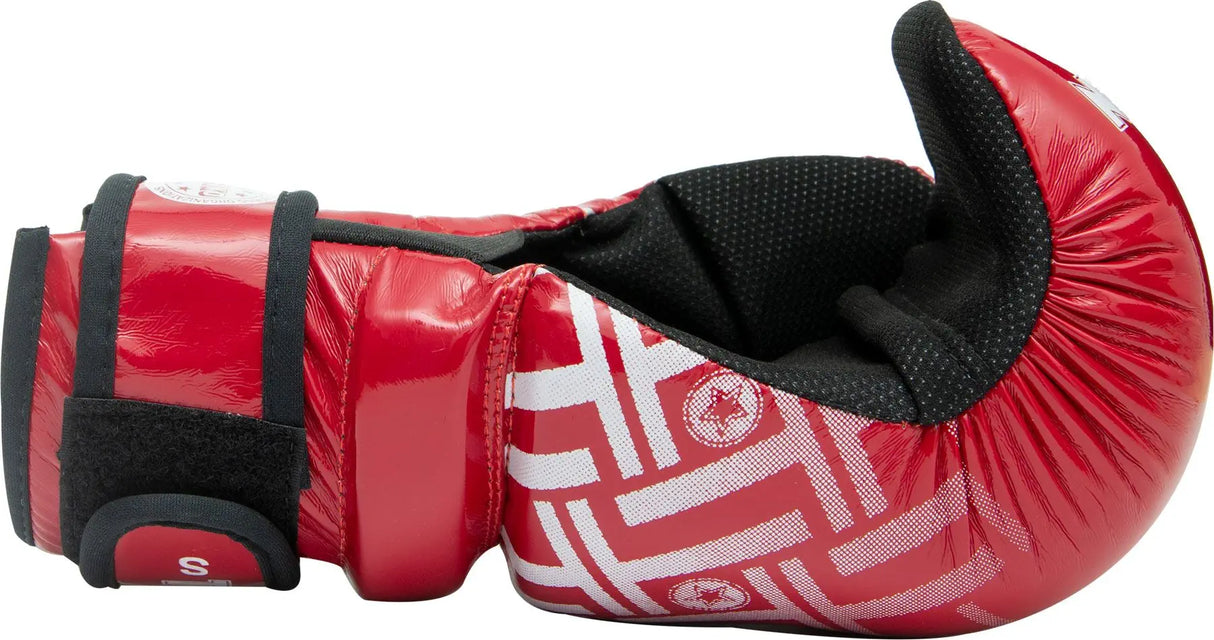 Top Diez guantes abiertos Bloque brillante - Rojo