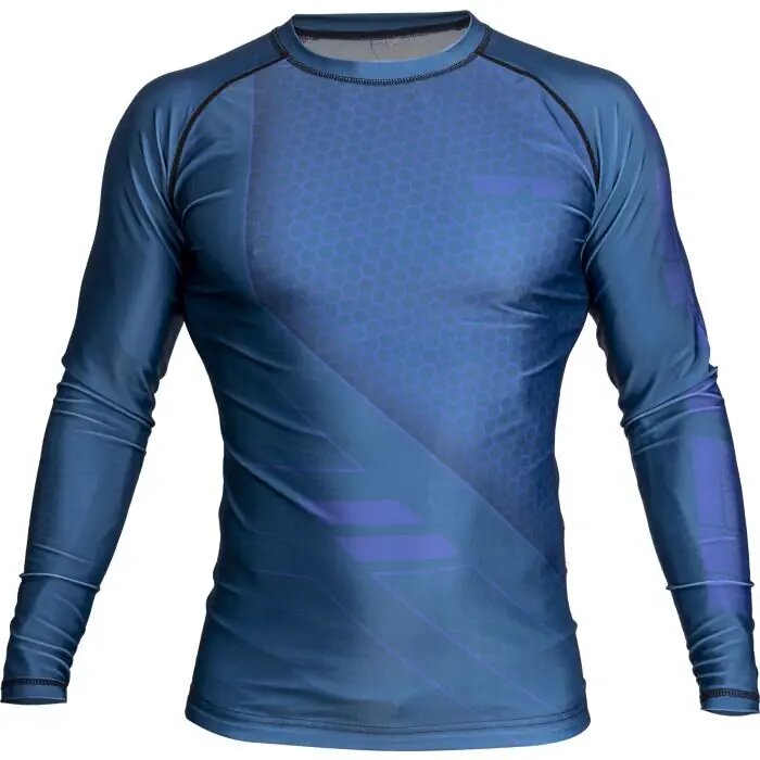 Top Ten Rashguard with Long Sleeves "COMBat" - blue, 14124