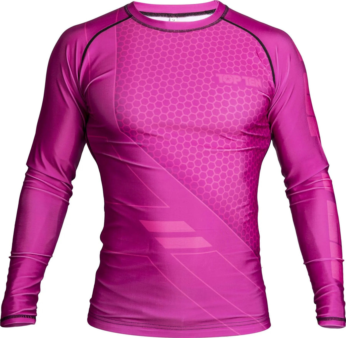 Top Ten Rashguard with Long Sleeves "COMBat" - pink, 14124