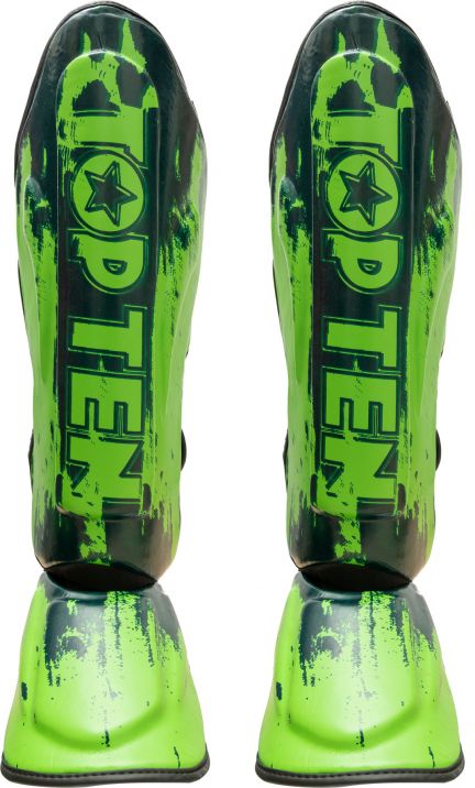 Top Ten Shin e Instep Guard "Power Ink" - Verde