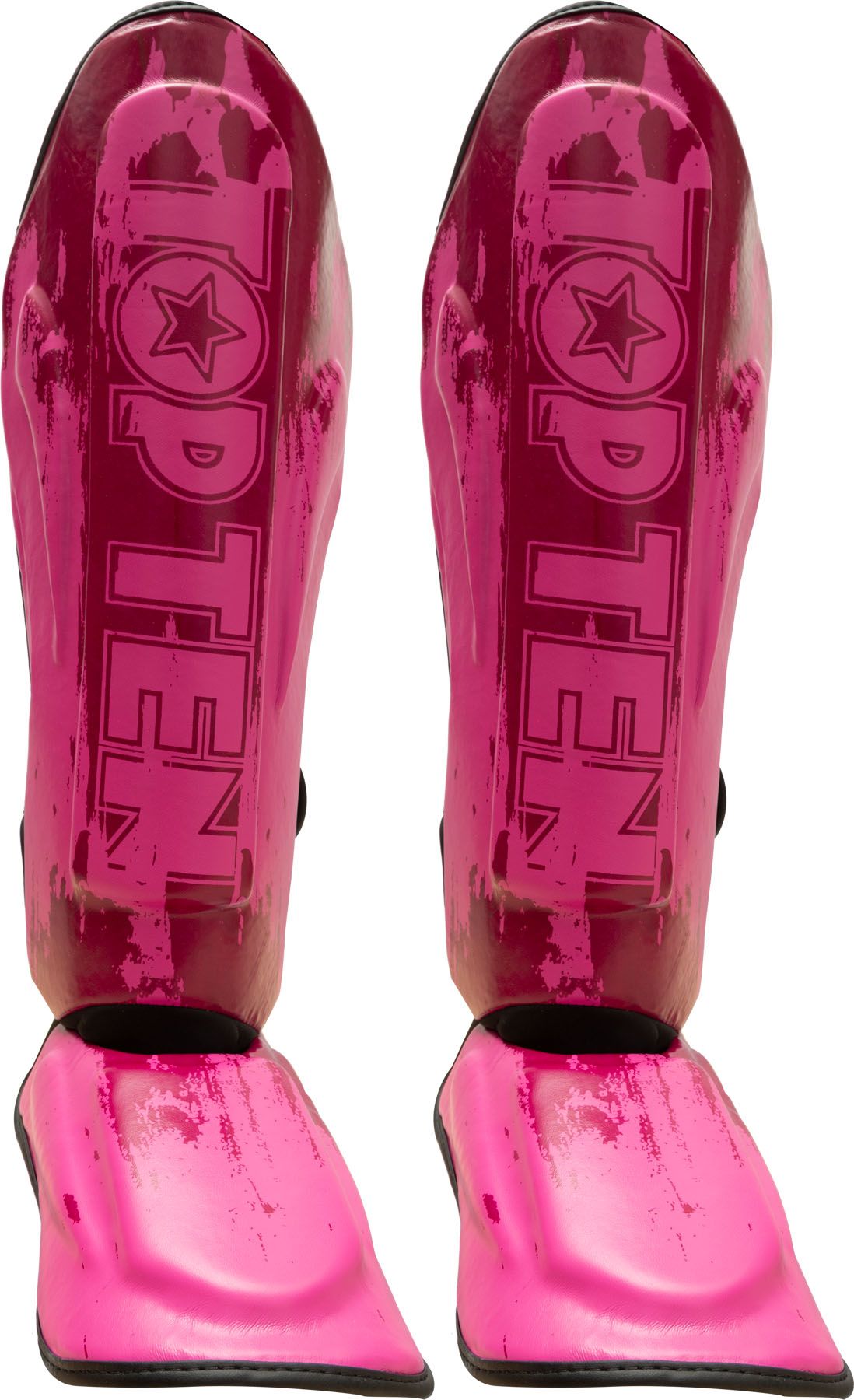 Top Ten Shin e Instep Guard "Power Ink" - Pink