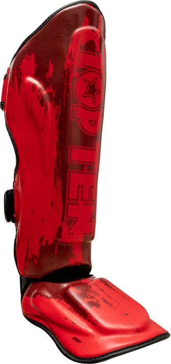 Top Ten Shin e Instep Guard "Power Ink" - Red